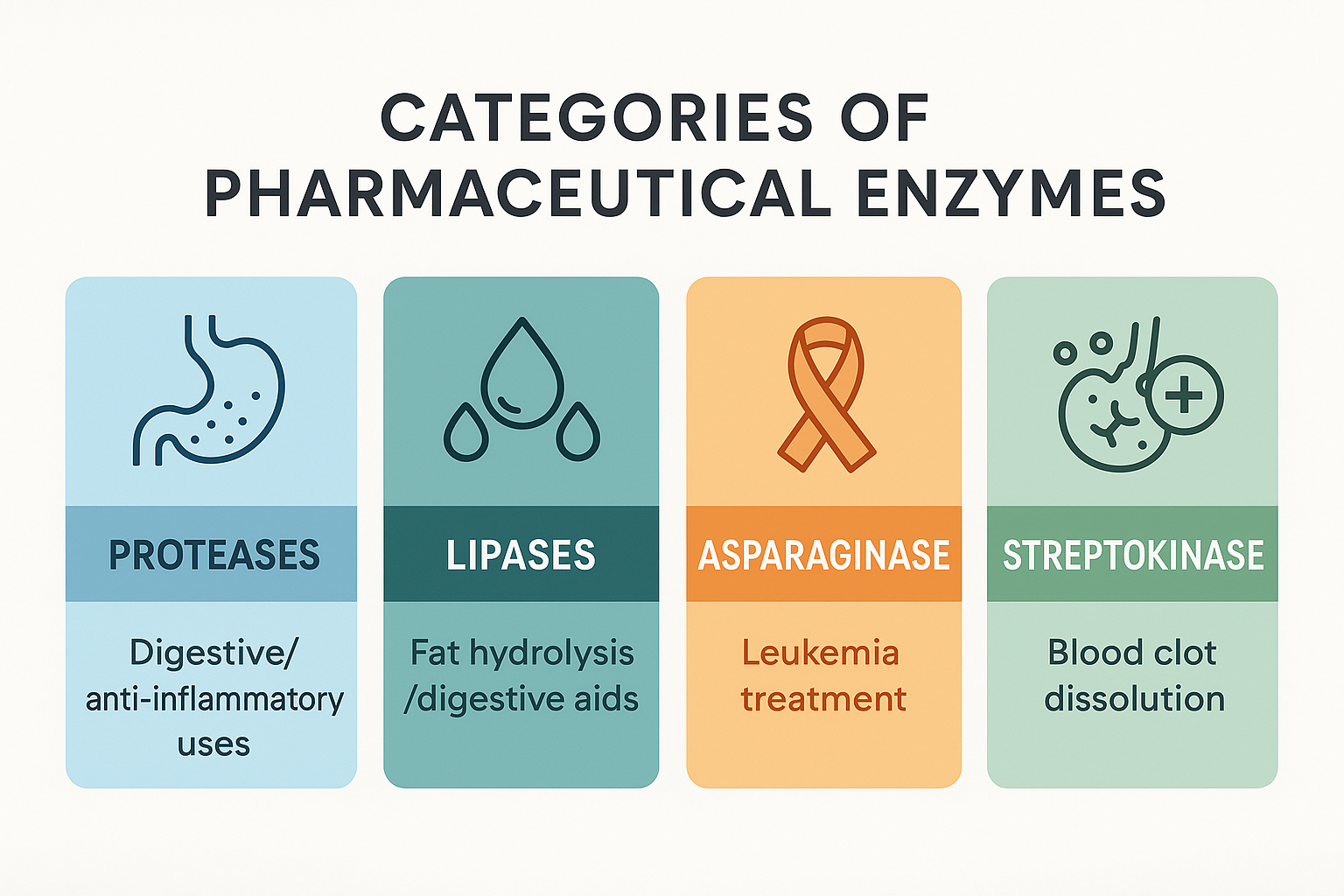 Categories of Pharmaceutical Enzymes